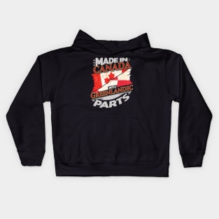 Made In Canada With Greenlandic Parts - Gift for Greenlandic From Greenland Kids Hoodie